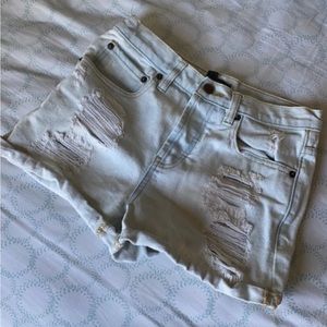 High waisted denim shorts size 25